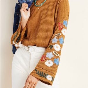 Anthropologie Embroidered Top